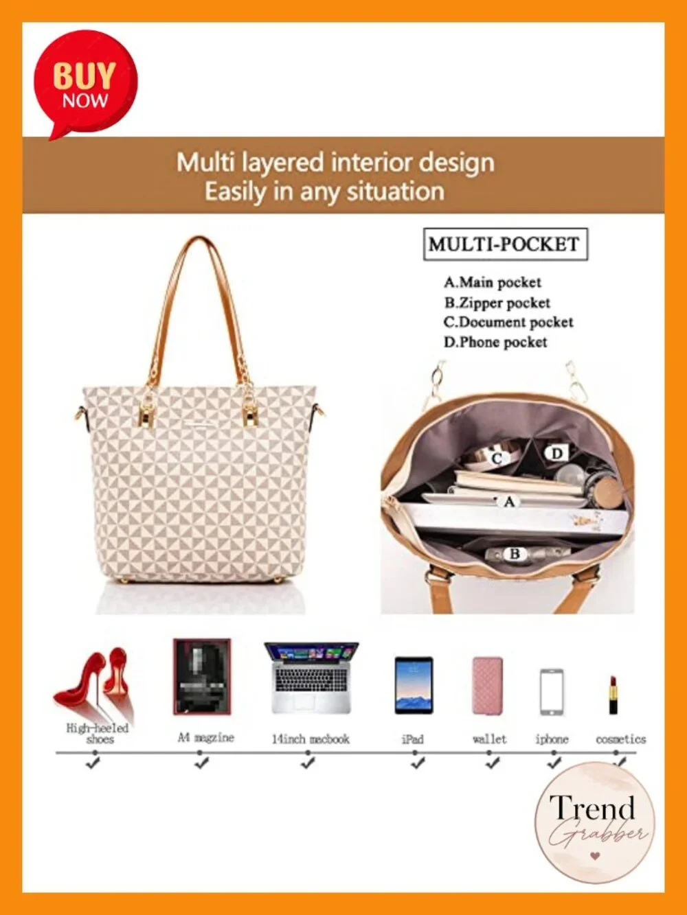 6-Piece Faux Leather Satchel & Tote Set with Wallets